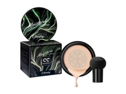 Maquiagem Base Bb CC Cream Hidratante com Puff Cabeça de Cogumelo Corretivo de Longa Duración