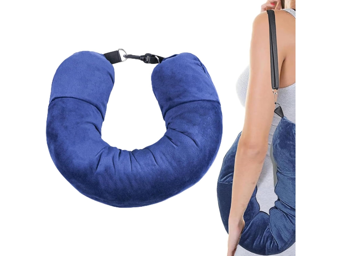 Travesseiro de Viagem Retrátil Portátil E, Suporte para o Pescoço Que Economiza Espaço, Macio Ideal CHABERLU