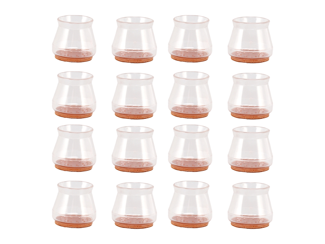 16 Protetores de Pés de Cadeira Silicone | S/MARCA