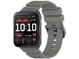Bracelete para Garmin XIAOMOYU Venu X1 Silicone Fivela de Aço Preta Cinza Escuro