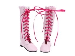Primerox botas de Boneca de Corda para Meninas Brincando Acessório de Boneca Botas Planas Rosa
