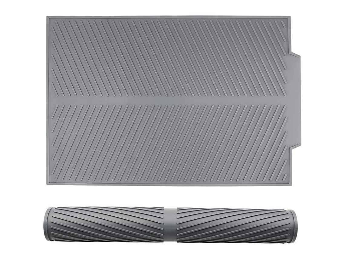 Tapete de secagem Nova Line de pratos em silicone antiderrapante, universal, 43x33cm | S/MARCA