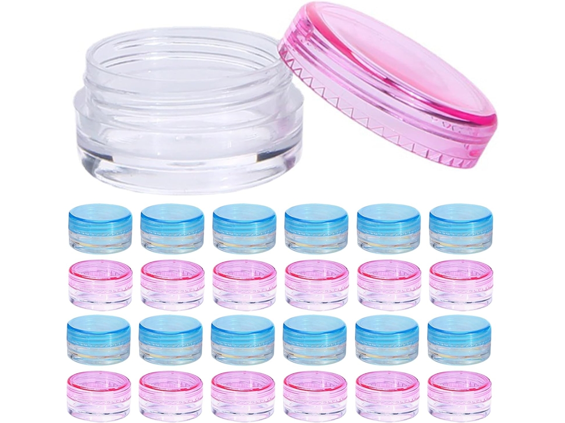 Nuobesty Mini Recipientes Para Amostras De Maquiagem, 100 Unidades, Caixas Elegantes De Plástico Ps 5g
