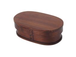 Caja De Almuerzo De Madera Vintage Natural Bento Box 18*12*5.5cm
