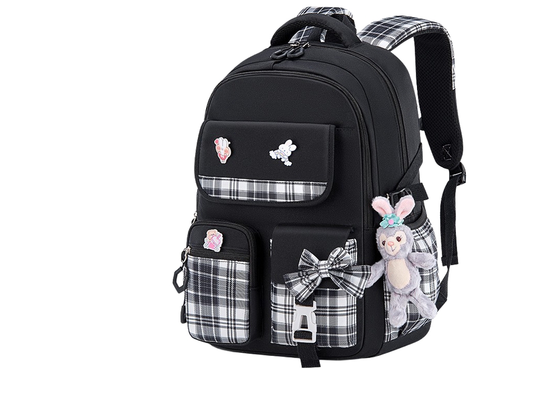 Laxiscreed Mochila Infantil Para Meninas Com Laço, Resistente E Variados Compartimentos - 1ª A 6ª Série