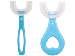Escova de Dentes em Forma U para Crianças Luxora 2 Peças, Limpeza Boca 360 ​​graus, Azul GOKOCO