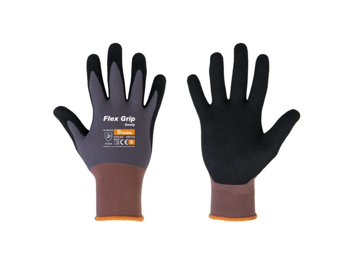 Conjunto De 12 Produtos. Luvas De Nitrilo Flex Grip Sendy, Tamanho 9.