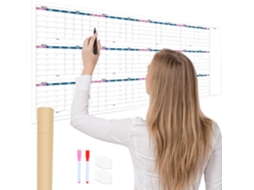 Planejador De Horários Sem Data Para 12 Meses, Organizador Reutilizável, Calendário De Parede Apagável