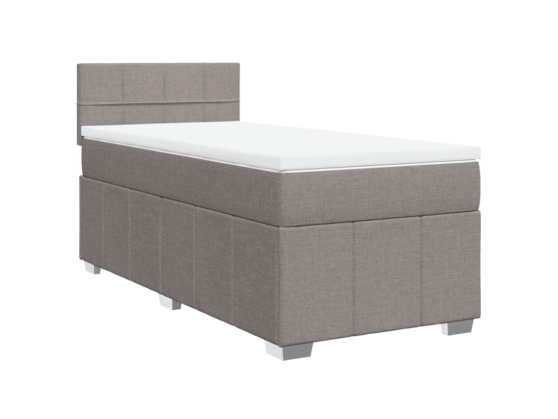 Box Spring Bed, Box Spring Beds Vidaxl Cinzento-acastanhado Tecido (100  X  200  Cm)