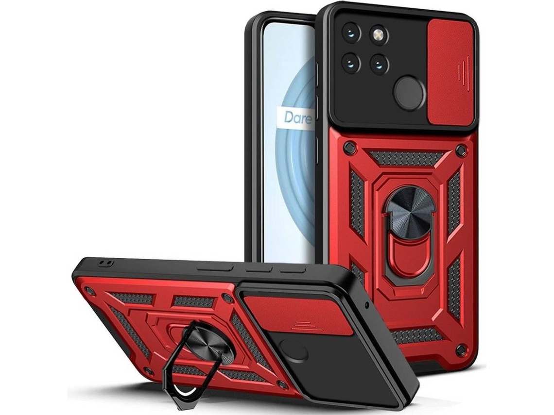 Capa Realme C21Y HFS HOUSE Anti Choc Anel Vermelho
