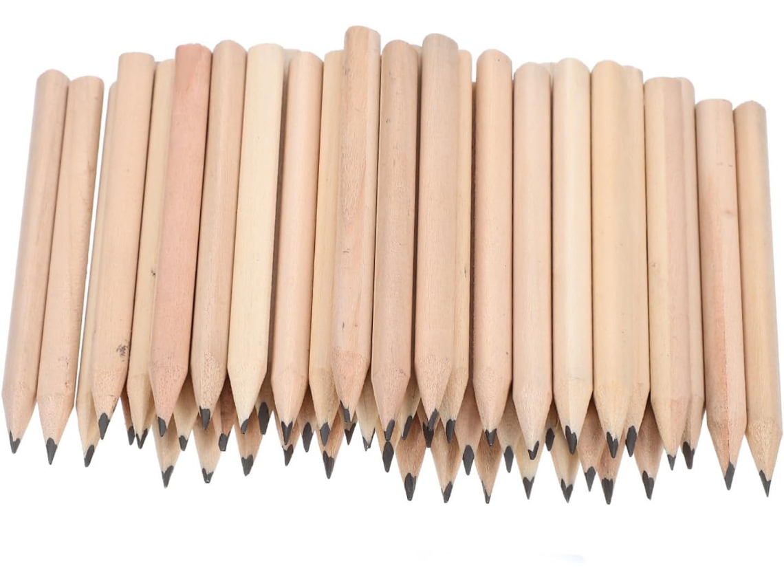 Conjunto de 3 Canetas Curtas Sem Apontar para Desenho e Escrita Ergonômicas e Leves (50 Peças * 3)