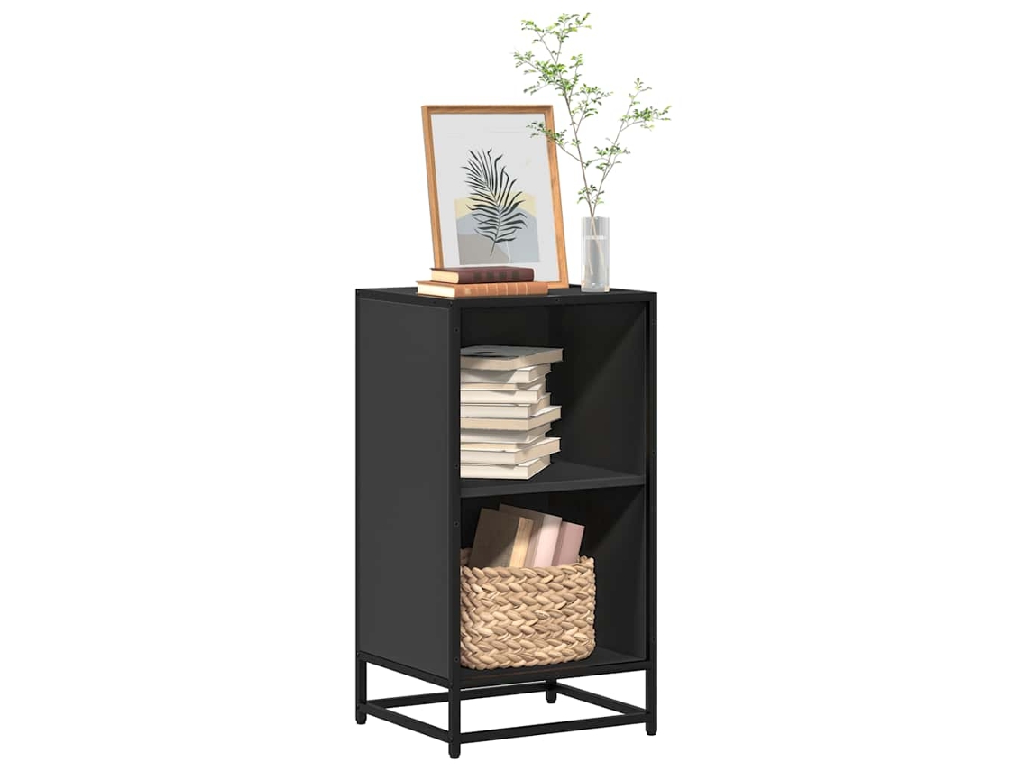Vidaxl Estante 40x35x76 Cm Derivados De Madeira Preto