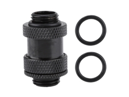 Conector Adaptador De Junta De Expansão De Latão G1/4 Para Refrigeração Aquática De Computador Preto Luz Dourada