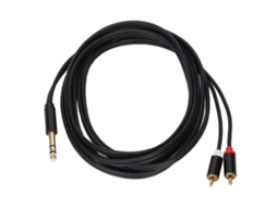 Cabo 6.35mm para 2 Rca Ouro LAXISCREED