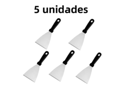 Grelha e Pá MDUG em aço inoxidável, resistentes ao calor, tipo A, 5 peças
