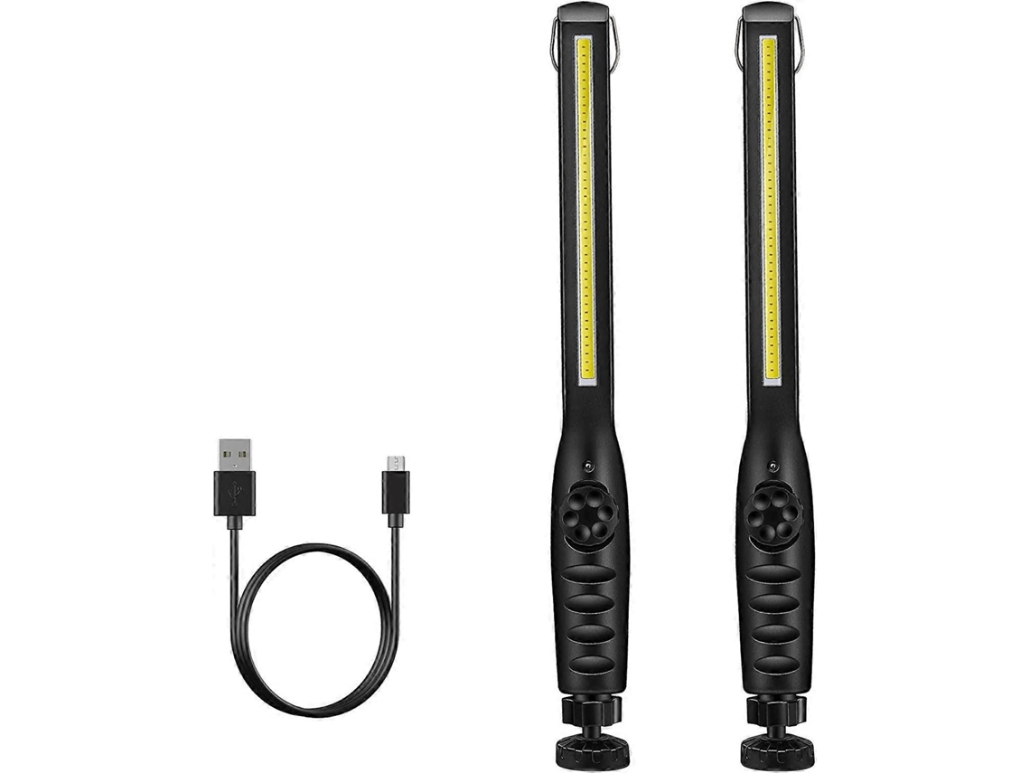 Rebe lanterna de Trabalho Recarregável Usb Cob com Base Magnética e Gancho para Inspeção
