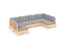 Garden Lounge Set, Garden Lounge Sets Vidaxl Cinzeto Madeira De Pinho (n/a)