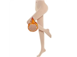 Meias Calças Femininas Nua Pernas Polares Quentes Extensíveis Em Moleton Resistente Beijins Leggings De Cintura Alta Impermeáveis (s M)
