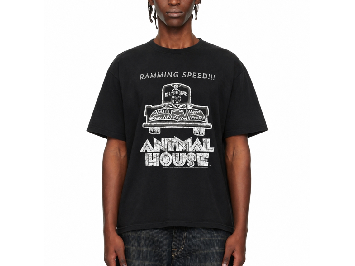 Rockinstone Animal House Movie Ramming Speed Black Adult T-shirt Size:xxl