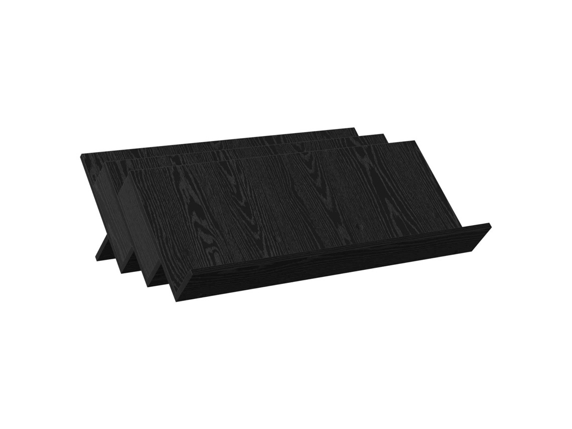 Conjunto 1 Estante De Revistas Vidaxl Preto Derivados De Madeira (90 X 53 X 28,5 Cm)