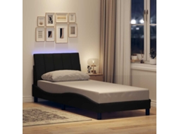 Vidaxl Estrutura De Cama Sem Colchão Hanko 90x200 Cm Tecido Preto