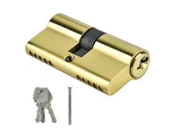 Novo Cilindro De Fechadura De Cobre De 60 Mm Com Abertura Dupla, Sistema Antirroubo, Para Portas, Com Chaves.