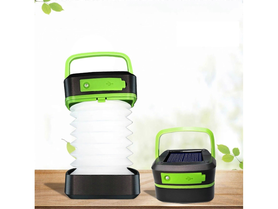 Lanterna De Acampamento À Prova Dágua, Dobrável, Recarregável, Usb, Carregamento Solar, Banco De Energia, Luz Para Barraca Olysi Shop