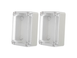 Conjunto De 2 Caixas De Junção Externas Com Tampa Transparente À Prova D'água Em Abs.