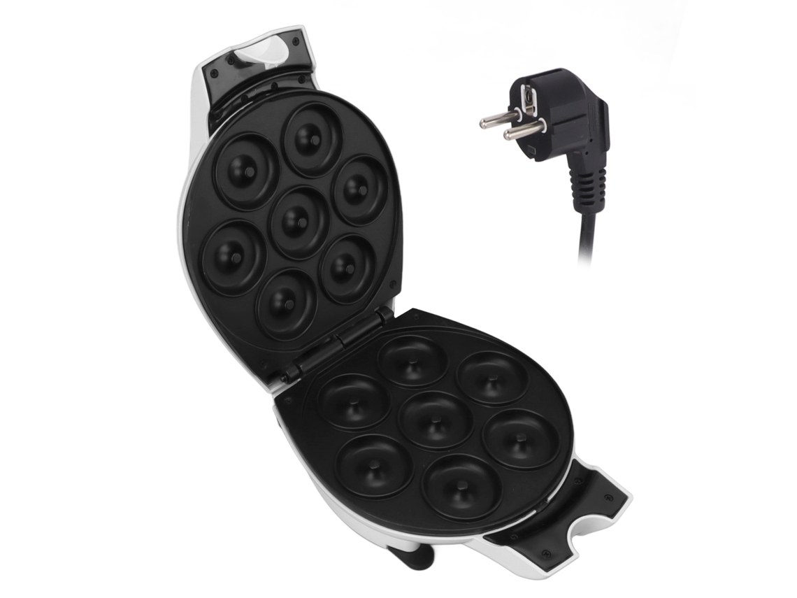Máquina de Donuts Mini 7 Peças 750w Aquecimento Rápido Antiaderente Branco | S/MARCA
