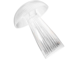Base de mesa Ukcoco em formato Cogumelo transparente, com iluminação LED suave de 0,5 W, ideal para criar um ambiente aconchegante.