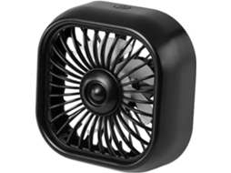 Ventilador Portátil De Carro Com Duas Cabeças Para Exaustão E Ar Condicionado, Três Velocidades, Luzes Coloridas, Mini