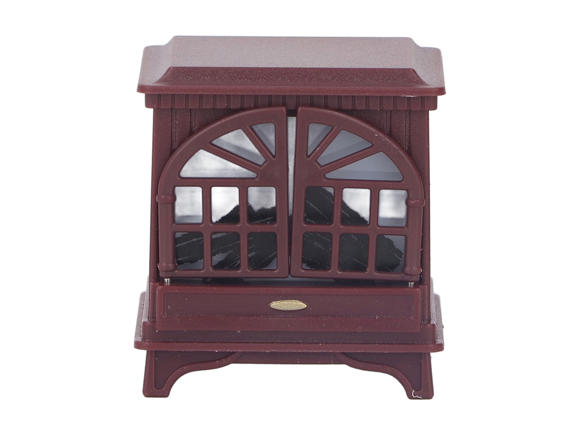 Mali lareira Miniatura Casa de Bonecas 1:12 Plástico Decoração Acessório Vermelho