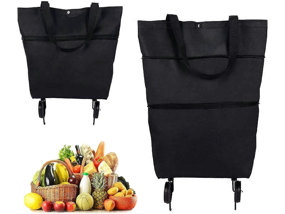 Saco Dobrável do Trole, Trole de Compras com Rodas Supermercado Resua Ble para o Lanche Superme GOKOCO