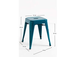 Banco Torix Pequeno 45cm - Verde-azulado