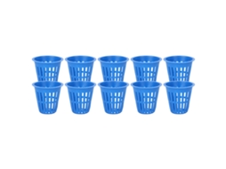 10pcs Cesta de Plantio Hidropônica de Plástico com Copo de Malha | S/MARCA