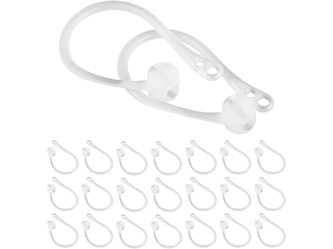 Secfou 20 Pares De Ganchos Auriculares Transparentes Anti Perda Para Fones Ouvido Esportivos Leves E Flexíveis