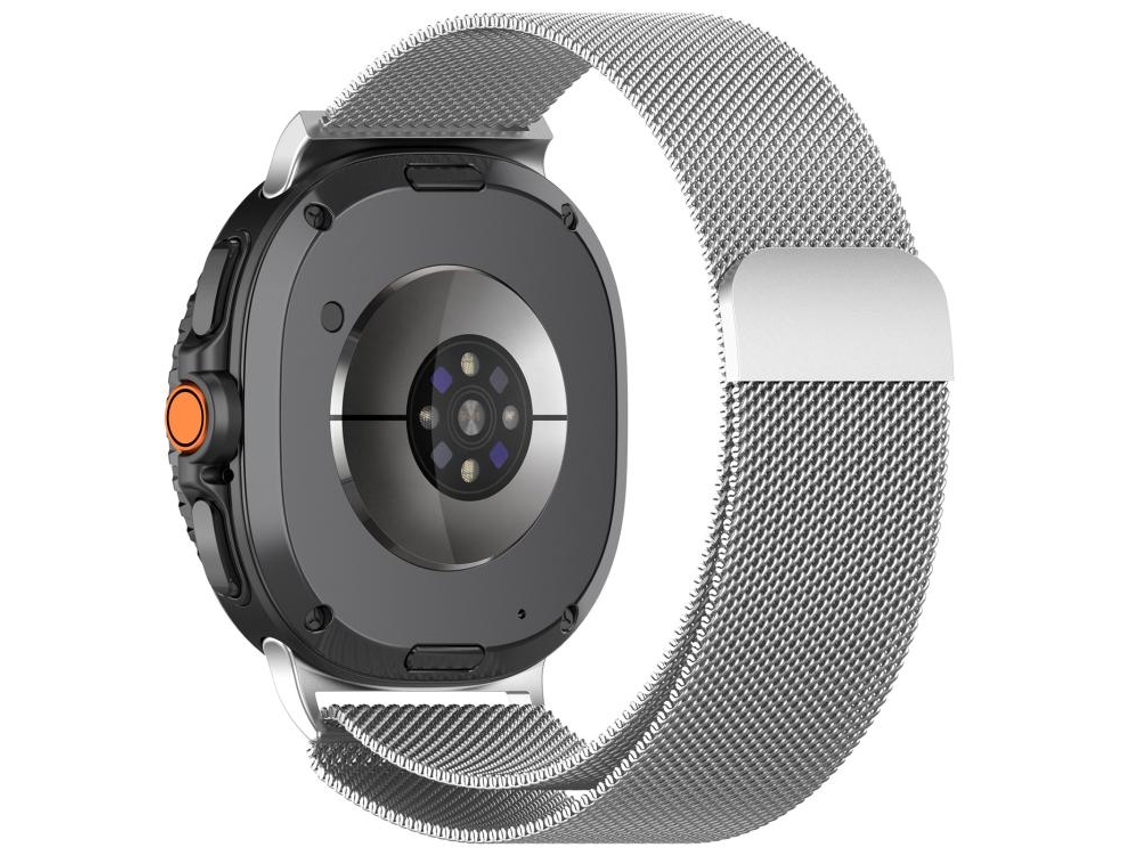 Bracelete Para Samsung Galaxy Watch 8 / 8 Classic - Metal Magnético Milanês - Prata