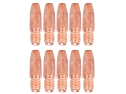 10 Peças Bico Condutor M6 Latão Vermelho Ponta De Contato Para Maçarico De Solda 36kdx1.2mm Acessório