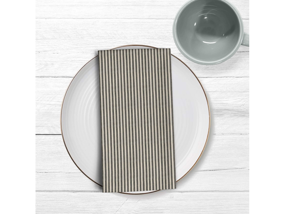 Pack de 2 Unidades de Guardanapos de Mesa BELUM (45 x 45 cm - Algodão Orgânico - Castanho)
