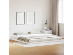 Vidaxl Estrutura de Cama de Chão Branco 213,5 X 204 X 9 Cm