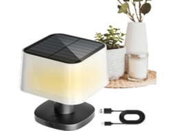 Candeeiro de Mesa Solar Telescópico Com 3 Níveis Brilho