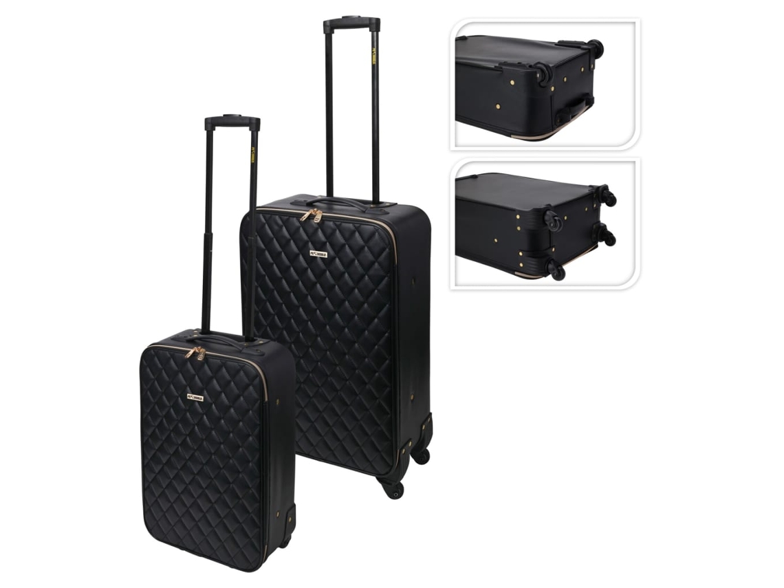 Suitcase, Suitcases Proworld Preto Couro Artificial (n/a)