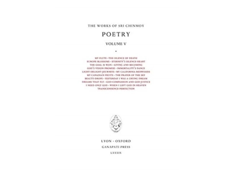 Livro Sri Chinmoy Poetry V De Sri Chinmoy (inglês)