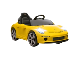 Carro Elétrico 12v, Controle, Música, Buzina, Usb, Cinto, 3-5 Anos, Amarelo