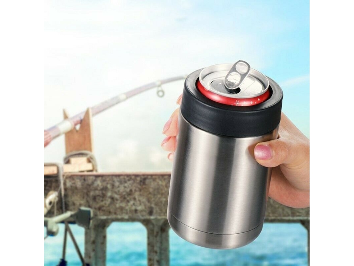 Refrigerador De Latas Com Isolamento Térmico De Parede Dupla De Aço Inoxidável Para Latas De Cerveja De 12 Onças Brilvibera