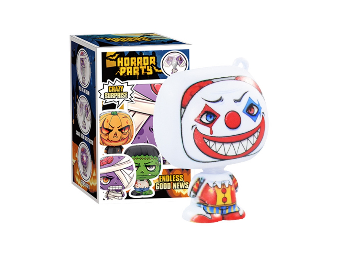 Bjww - Figura de Halloween com tubo extensível, brinquedo com luzes, enfeites e brinquedo sensorial de descompressão para crianças