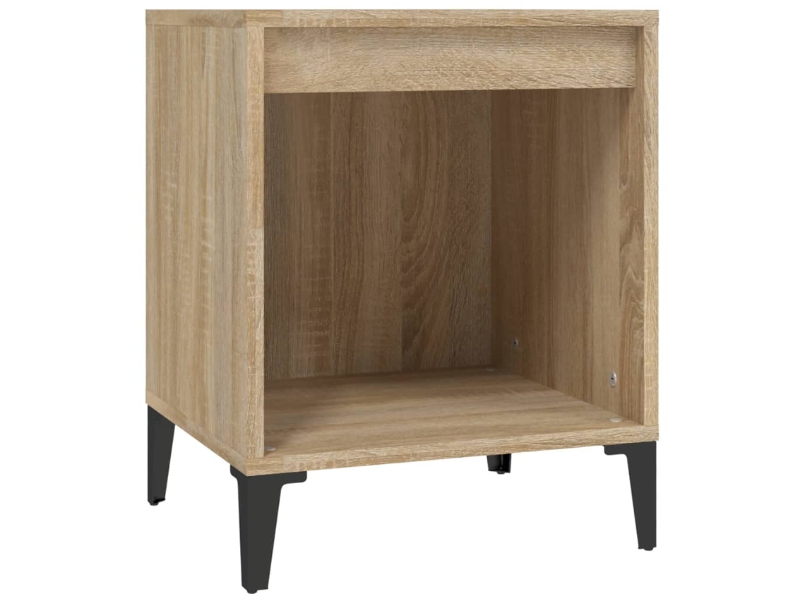 Bedside Cabinet, Bedside Cabinets Vidaxl Marrom Madeira Processada (n/a)