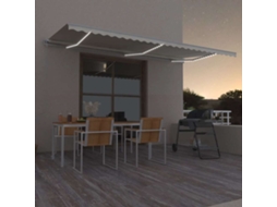 Vidaxl Toldo Automático Com Led E Sensor De Vento 600x300 Cm Cor Creme