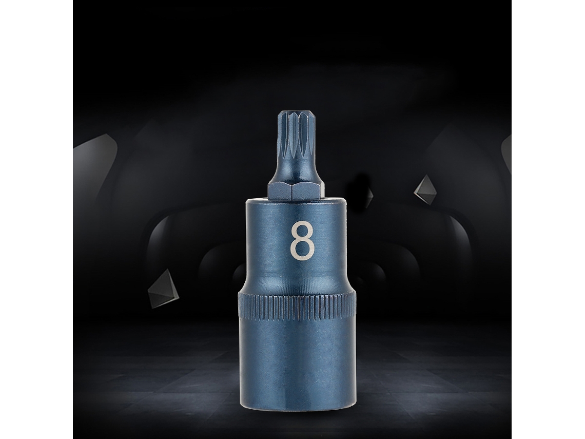 Destornillador Eléctrico 12 Puntos Star Bit Socket 1/2" 50mm (m8) Herramienta De Conducción