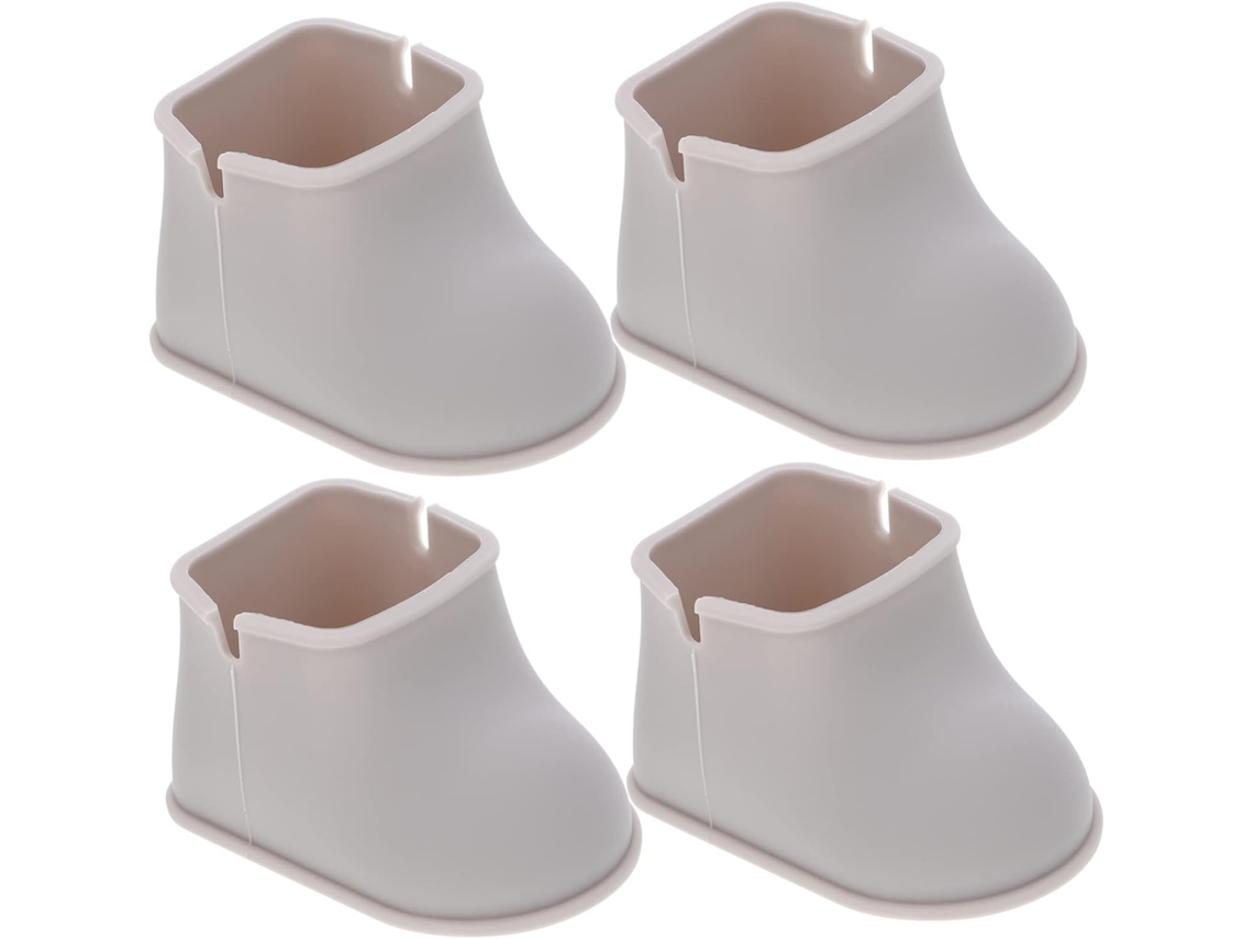 Conjunto De 4 Protetores Silicone Cinza Antiderrapantes Para Pés Cadeiras E Móveis, Ideais Para Maior Conforto E